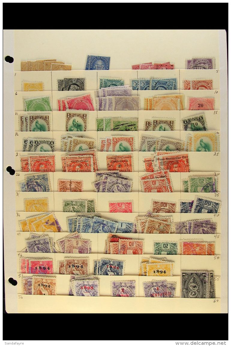1870's-1970's ATTRACTIVE ACCUMULATION On Old Stock Pages, Mint &amp; Used Stamps With Light Duplication, Inc 1873... - Guatemala