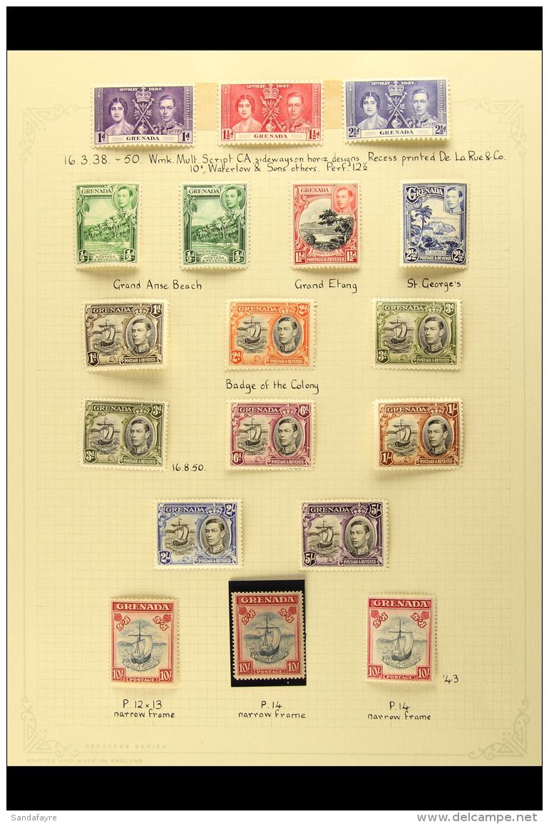 1937-69 VERY FINE MINT COLLECTION An Attractive, Highly Complete Collection Neatly Written Up And Presented On... - Grenade (...-1974)