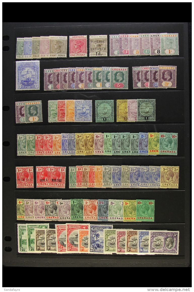 1883-1950 VALUABLE VERY FINE MINT COLLECTION Incl. 1883 &frac12;d, 2&frac12;d To 8d, 1891 1d On 8d, 1895-99 Incl.... - Grenada (...-1974)