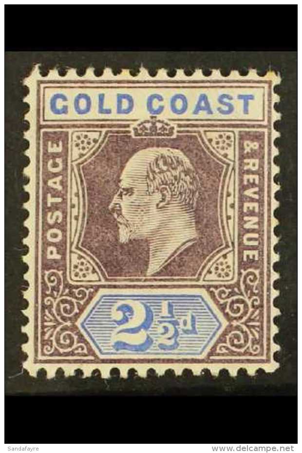 1904-06 2&frac12;d Dull Purple &amp; Ultramarine, Watermark Multiple Crown CA, SG 52, Very Fine Mint. For More... - Gold Coast (...-1957)