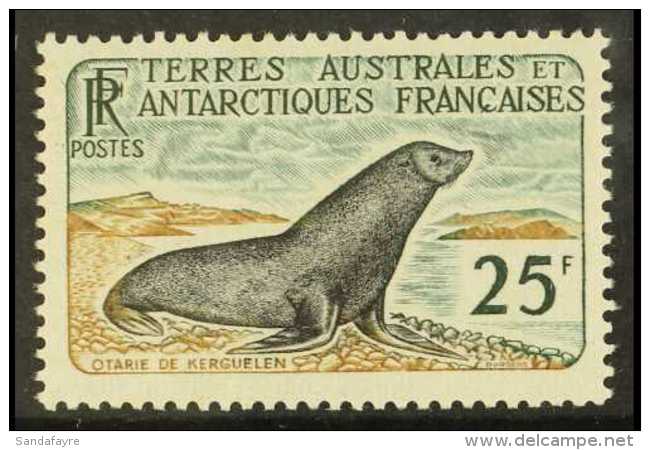 TAAF 1959-63 25fr Kerguelen Fur Seal, Yv 16, Very Fine Mint. For More Images, Please Visit... - Andere & Zonder Classificatie