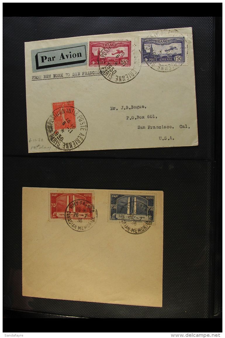 1930-1954 FIRST DAY COVERS COLLECTION With Many Better Items In A Cover Album, ALL DIFFERENT, Mostly With Typed... - Other & Unclassified