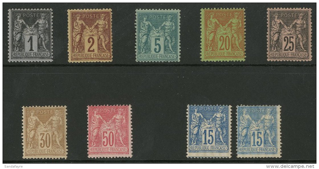 1876-1884 Sage (Type II) Group Comprising A Range Of Values Between 1c To 50c Plus Two Shades Of 15c On Quadrille... - Altri & Non Classificati