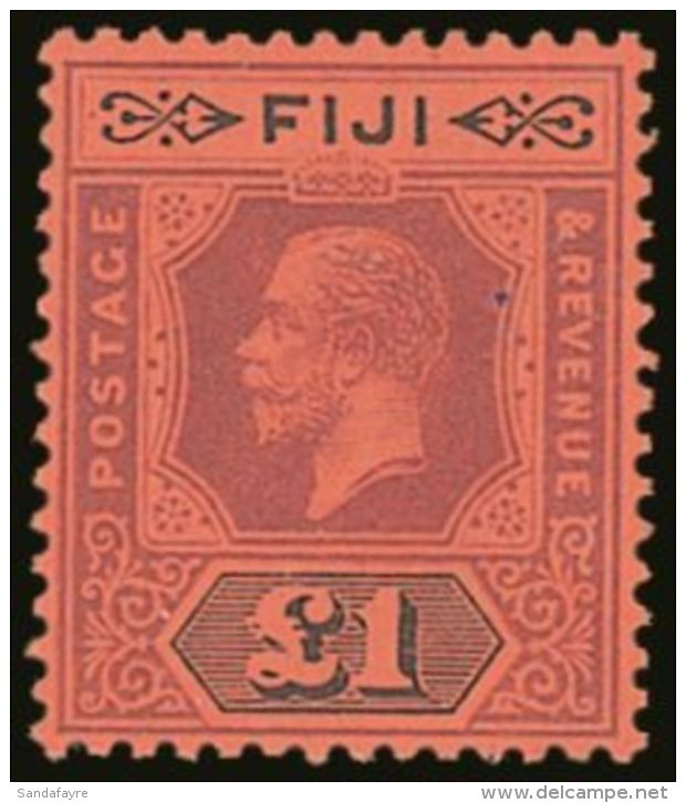 1923 &pound;1 Purple And Black On Red, Die II SG 137a, Very Fine Mint. For More Images, Please Visit... - Fiji (...-1970)