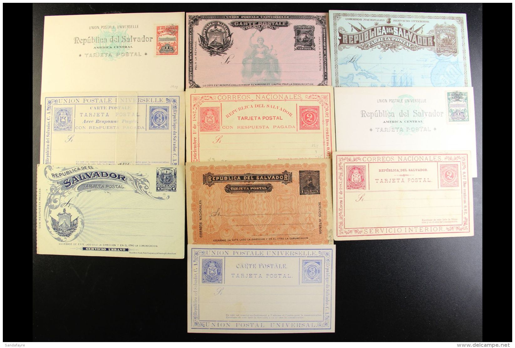 1882-1912 POSTAL STATIONERY COLLECTION An Unused Range Of Postal Stationery POSTAL CARDS &amp; REPLY CARDS... - El Salvador