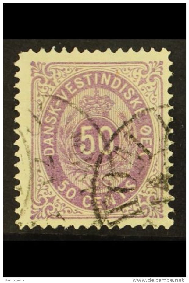 1873-1902 50c Reddish Lilac, SG 29, Very Fine Used. For More Images, Please Visit... - Danish West Indies