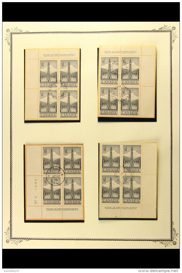 1952-59 COMMEMORATIVES PLATE BLOCKS COLLECTION A Superb Used Collection Of All Different Corner Plate Blocks Of... - Andere & Zonder Classificatie