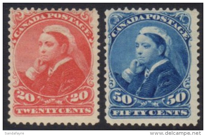 1893 20c Vermilion &amp; 50c Widow, SG 115/16, Fine Mint, Fresh Colours! (2 Stamps) For More Images, Please Visit... - Other & Unclassified