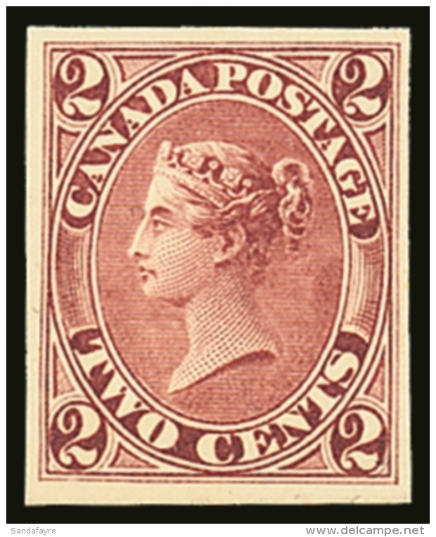 1864 2c Plate Proof In Dark Rose On Card, Uni 20TC, Very Fine And Fresh With Clear Margins All Round. For More... - Other & Unclassified