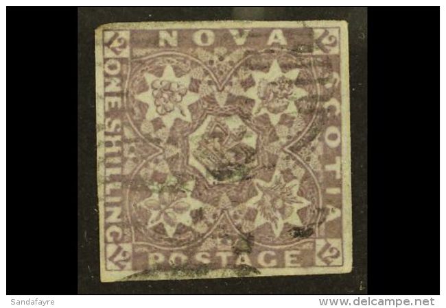 1851 1s Cold Violet, SG 7, Used With 4 Large Neat Margins &amp; Lightly Struck Barred Oval Pmks. A Lovely Example... - Andere & Zonder Classificatie