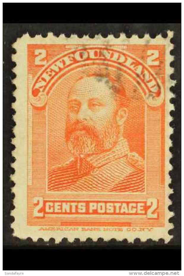 1897-1918 2c Vermilion MAJOR RE-ENTRY Position 91, Unitrade 82ii, Lightly Used, Fresh &amp; Scarce. For More... - Other & Unclassified