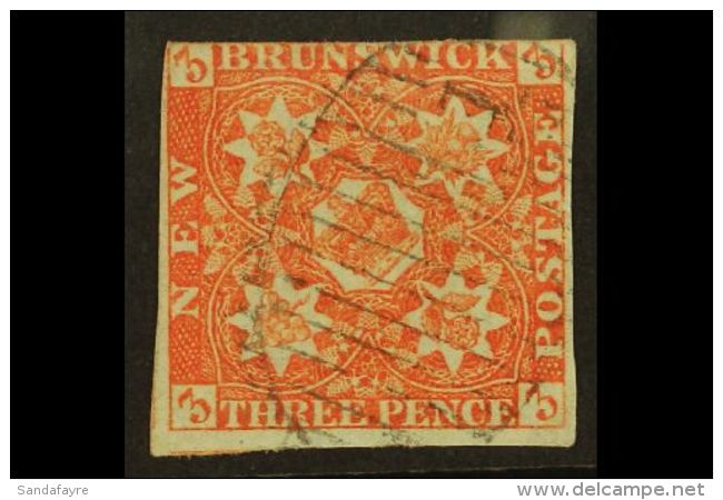 1851 3d Dull Red, SG 2, Used With 3 Margins &amp; Lovely Neat Oval Pmk. Cat &pound;350. For More Images, Please... - Andere & Zonder Classificatie