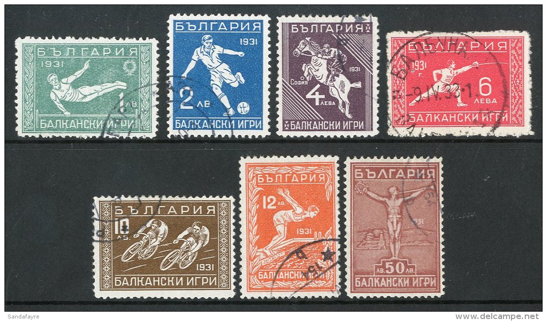1933 Balkan Olympics Set Complete, Michel 252/58 (SG 326/32), Very Fine Used (7 Stamps) For More Images, Please... - Other & Unclassified
