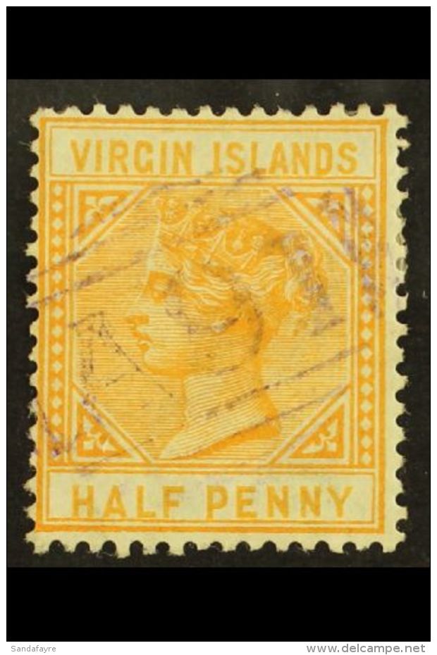 1883 &frac12;d Yellow Buff, SG 26, Very Fine Used With Violet "A91" Cancel. For More Images, Please Visit... - British Virgin Islands
