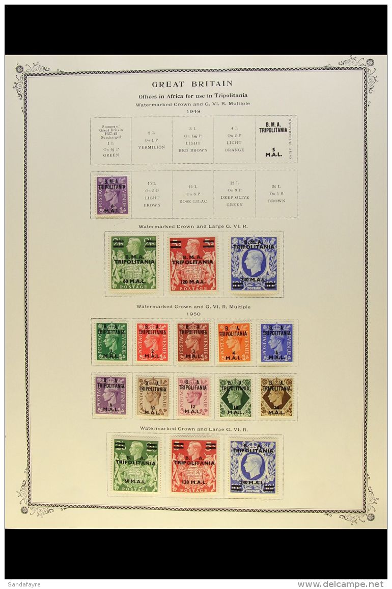 TRIPOLITANIA 1948-1951 Very Fine Mint Collection Comprising 1948 Top Values (SG T11/13), 1950 Complete Set (SG... - Italiaans Oost-Afrika