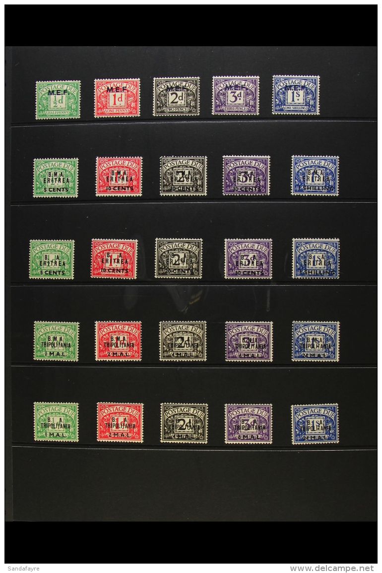 POSTAGE DUES COMPLETE VERY FINE MINT With 1942 "M.E.F." Set (SG MD1/5), 1948-50 ERITREA Both Sets (SG ED1/10),... - Italiaans Oost-Afrika