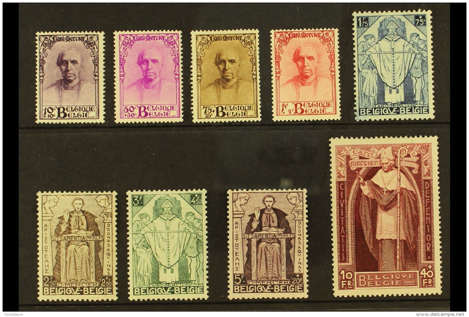 1932 Cardinal Mercier Set Complete, SG 609/17, Very Fine And Fresh Mint (appears NHM). (9 Stamps) For More Images,... - Altri & Non Classificati