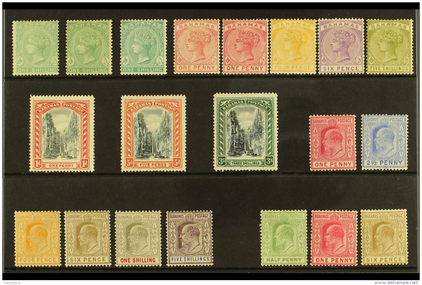 1880-1911 MINT SELECTION Presented On A Stock Card. Includes 1882-98 Both 1s, 1884-90 Range To 5s, 1901 Staircase... - Other & Unclassified