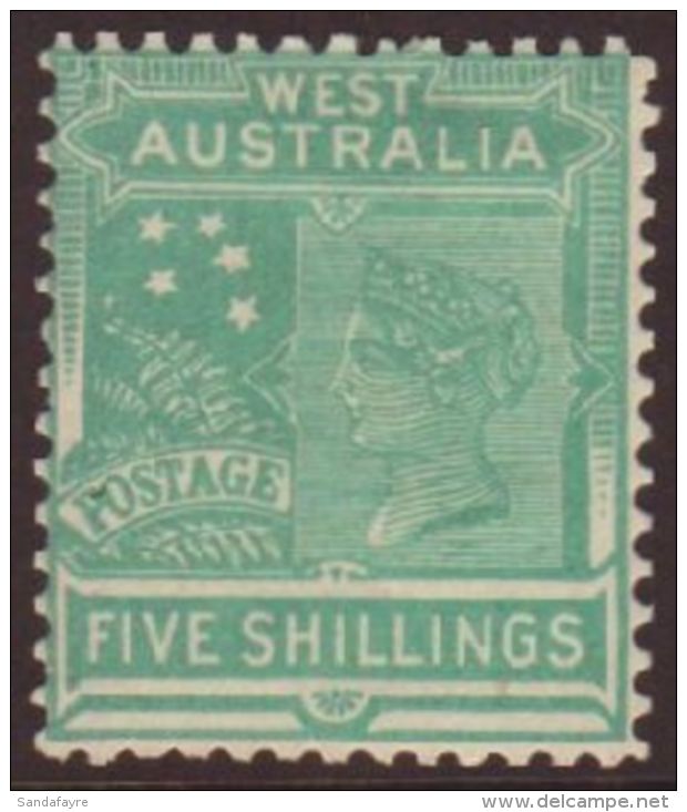 WESTERN AUSTRALIA 1905-12 5s Emerald-green, SG 148, Fine Mint. Fresh! For More Images, Please Visit... - Other & Unclassified