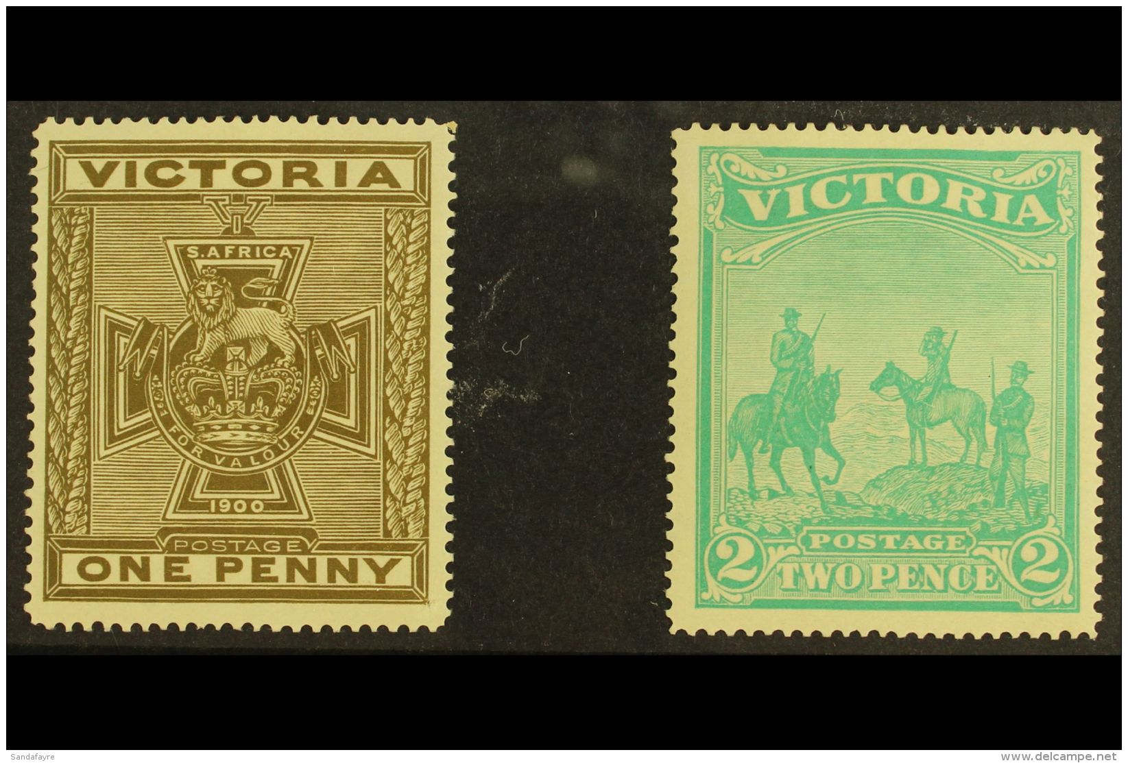 VICTORIA 1900 Anglo Boer War Patriotic Fund Set, SG 374/5, Superb Well Centered Pair. (2 Stamps) For More Images,... - Andere & Zonder Classificatie