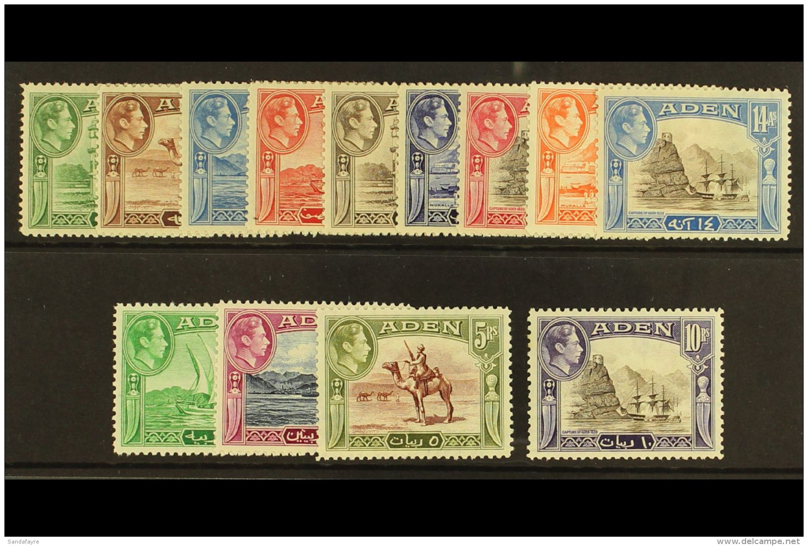 1939 Geo VI Set Complete, SG 16/27, Fine And Fresh Mint. (13 Stamps) For More Images, Please Visit... - Aden (1854-1963)