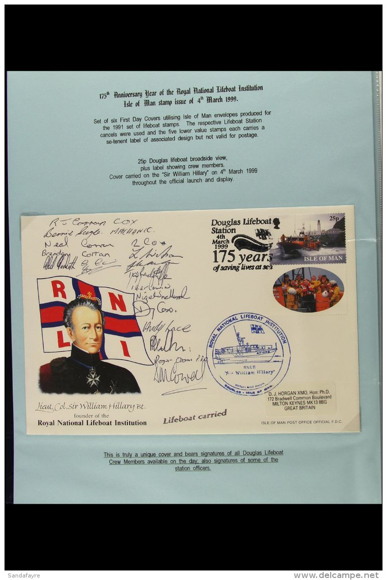 ROYAL NATIONAL LIFEBOAT INSTITUTION (RNLI) 1999 175th Anniv Collection Mostly Of GB Islands Issues Written Up And... - Zonder Classificatie