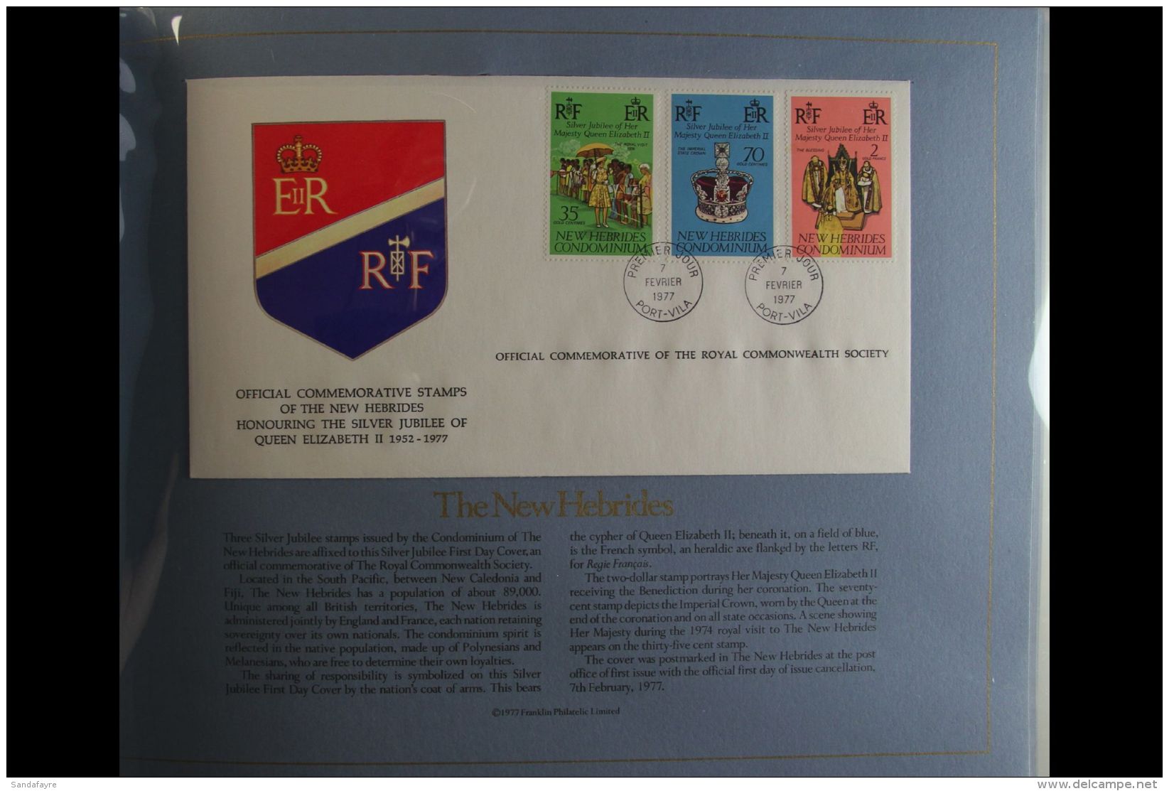 ROYAL COMMONWEALTH SOCIETY 1977 Silver Jubilee Covers "Franklin Philatelic" Collection, Presented In It's... - Zonder Classificatie