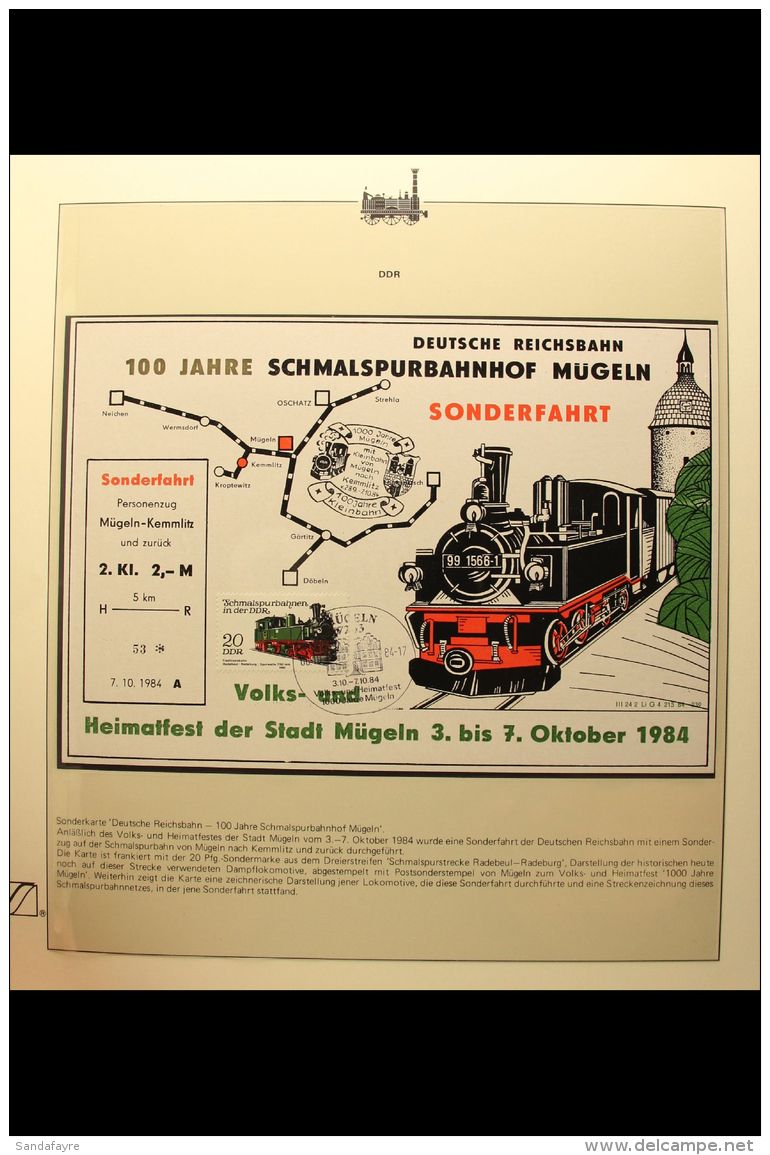 RAILWAYS IN EUROPE A Lovely All Different Thematic Collection In Two Dedicated Volumes, Mostly 1940's To 1990's... - Zonder Classificatie