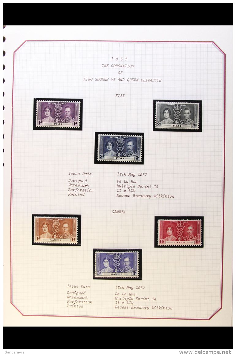 1937 KGVI COMMONWEALTH CORONATION OMNIBUS A Complete Collection Of 202 Stamps, Mostly Never Hinged Mint Or Very... - Zonder Classificatie