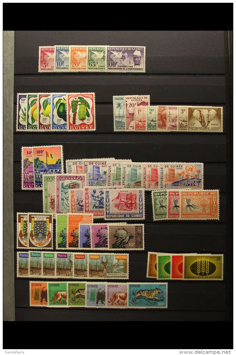 GUINEA, GUINEA-BISSAU NEVER HINGED MINT SETS, A Collection In A Stock Book Of Sets Spanning The 1950's To 1980's,... - Andere & Zonder Classificatie