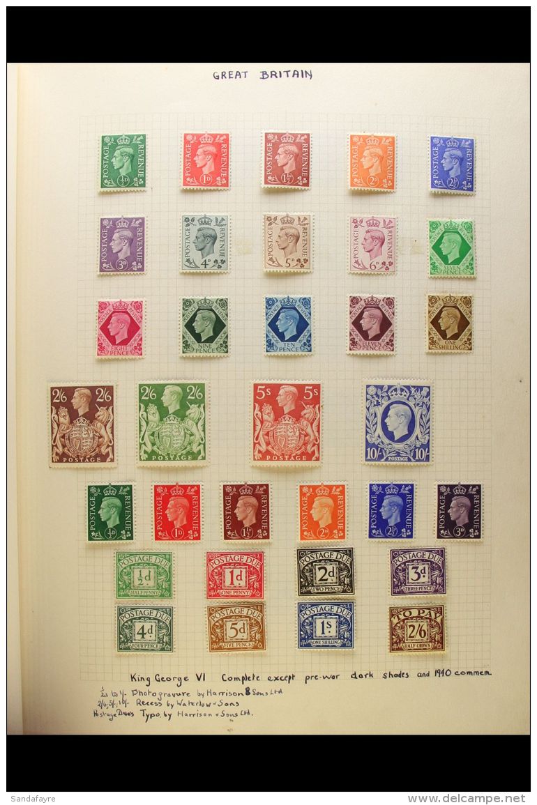 1937-52 FINE MINT KGVI COMMONWEALTH An Attractive Collection Presented In An Album That Includes GB Defins Set To... - Andere & Zonder Classificatie