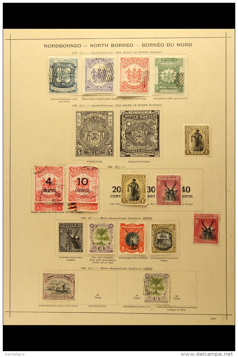 NORTH BORNEO AND LABUAN 1881-1911 Old Time Mint Or Used Collection Randomly Arranged On Printed Album Pages, With... - Andere & Zonder Classificatie