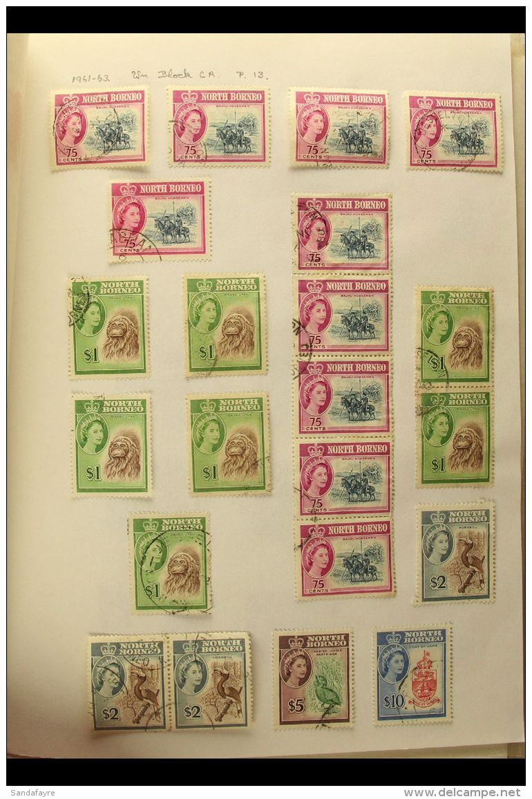 BRITISH MALAYA, BORNEO ETC. QV To About 1970 Old-time Collection In Two Albums. Mint And Used, Some Mixed... - Other & Unclassified