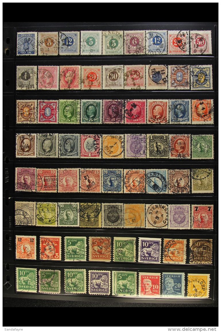 SWEDEN 1858-1997 ALL DIFFERENT Used Collection Presented On Stock Pages (1000+ Stamps) For More Images, Please... - Other & Unclassified