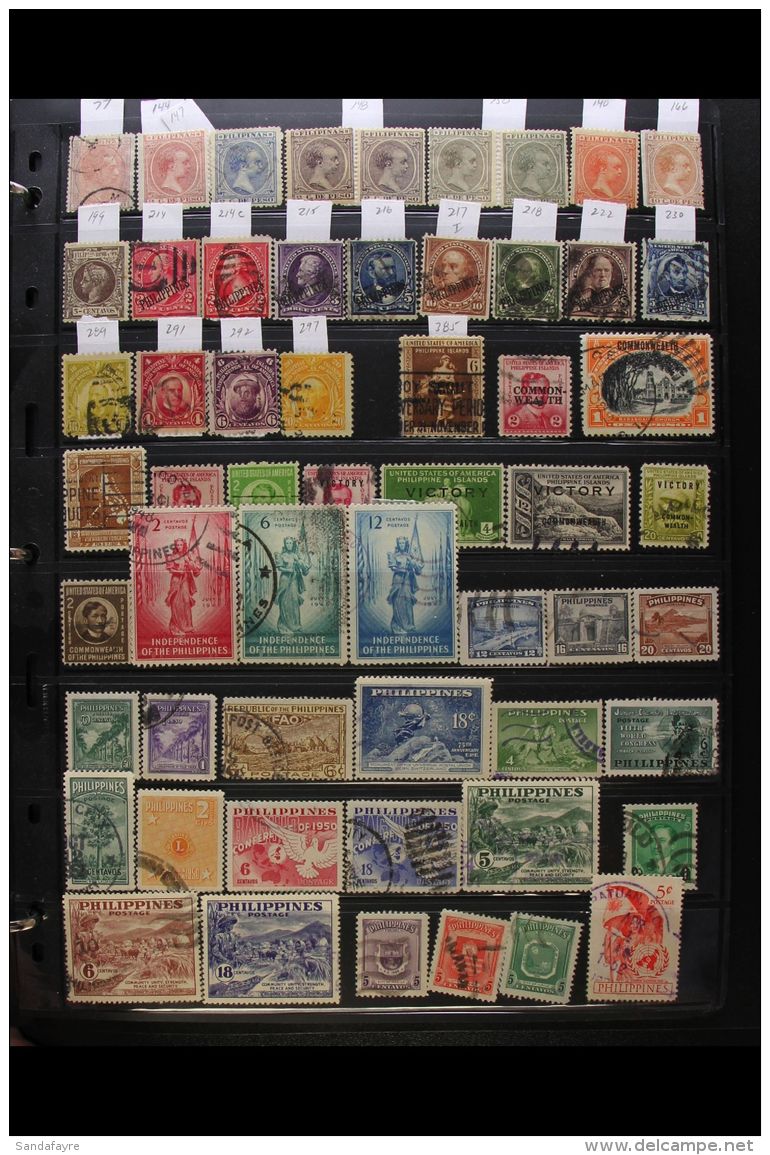 PHILIPPINES 1875-1971 ALL DIFFERENT Used Collection Presented On Stock Pages (500+ Stamps) For More Images, Please... - Other & Unclassified