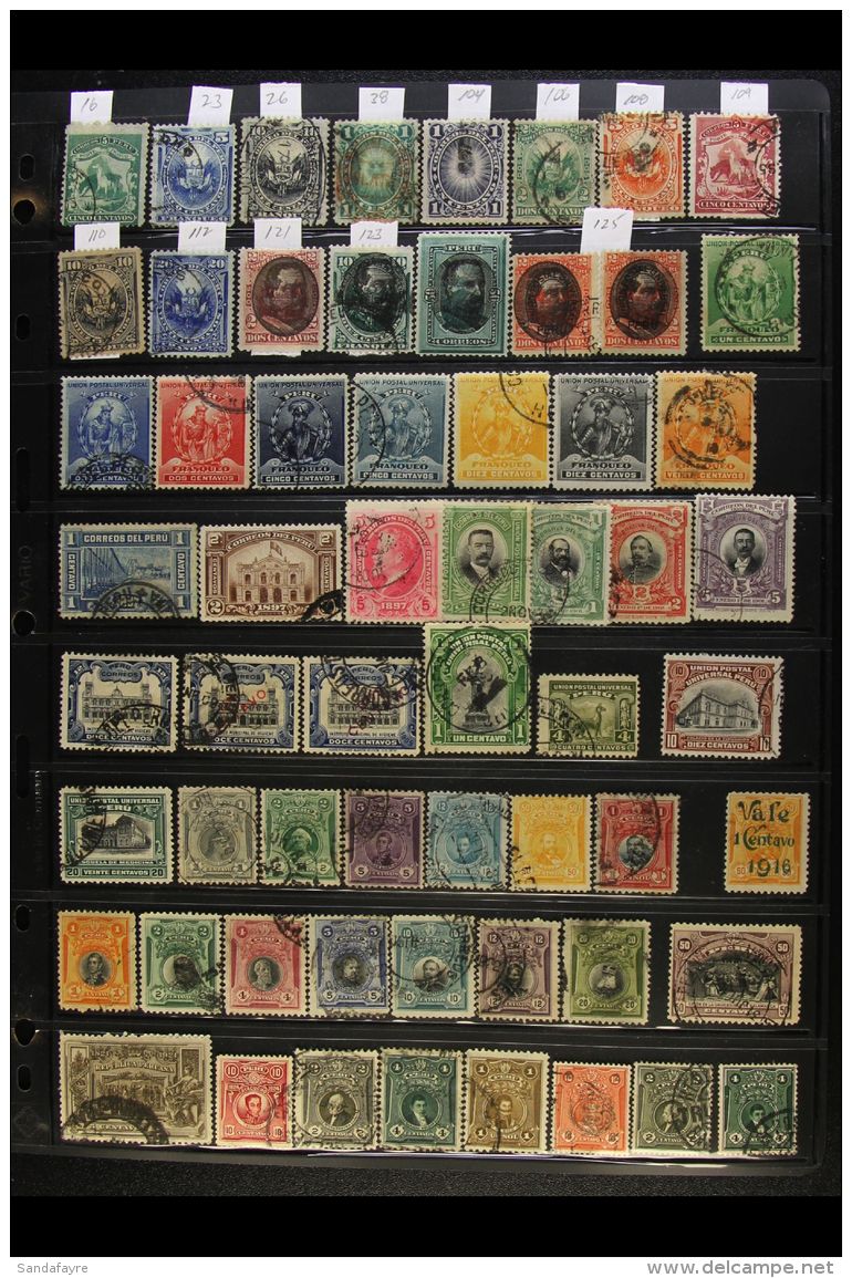 PERU 1866-1975 ALL DIFFERENT Used Collection Presented On Stock Pages (400+ Stamps) For More Images, Please Visit... - Autres & Non Classés