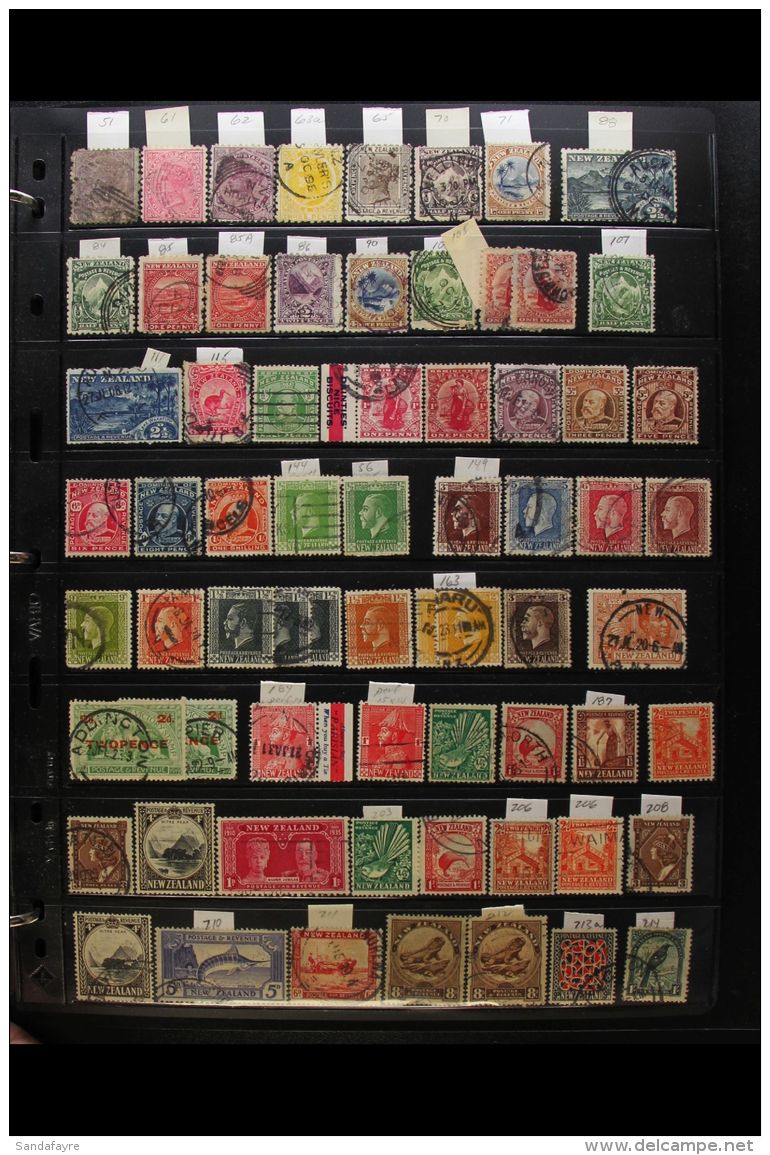 NEW ZEALAND 1882-1993 ALL DIFFERENT Used Collection Presented On Stock Pages In An Album (1000+ Stamps) For More... - Otros & Sin Clasificación