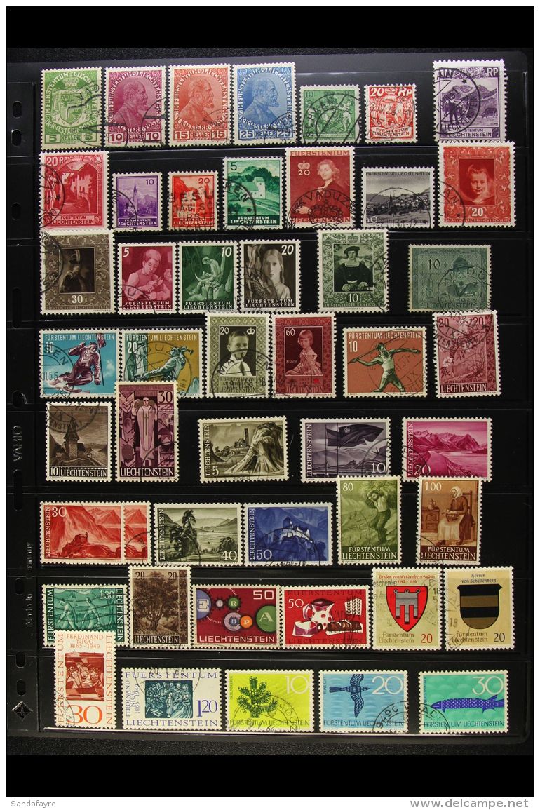 LIECHTENSTEIN 1917-1993 ALL DIFFERENT Fine Used Collection Presented On Stock Pages (300+ Stamps) For More Images,... - Altri & Non Classificati