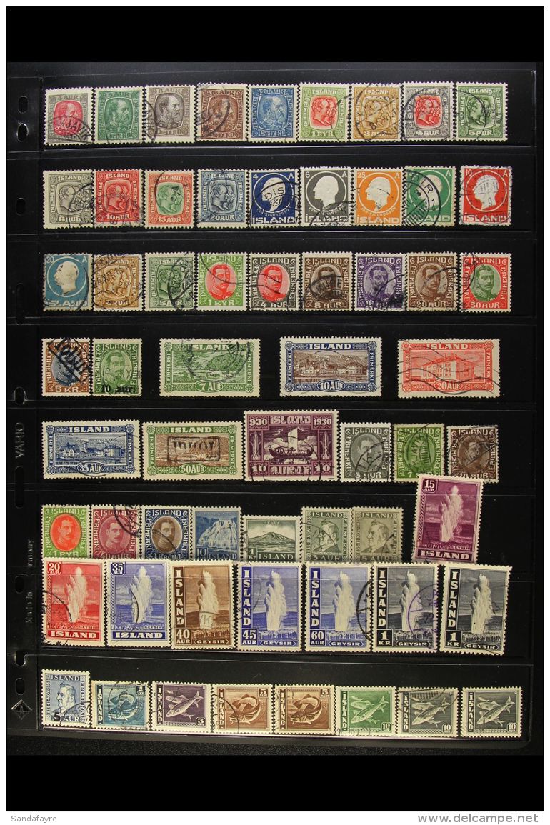 ICELAND 1902-1972 ALL DIFFERENT Fine Used Collection Presented On Stock Pages (500+ Stamps) For More Images,... - Otros & Sin Clasificación