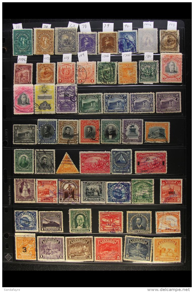 EL SALVADOR 1890-1982 ALL DIFFERENT Used Collection Presented On Stock Pages (300+ Stamps) For More Images, Please... - Autres & Non Classés