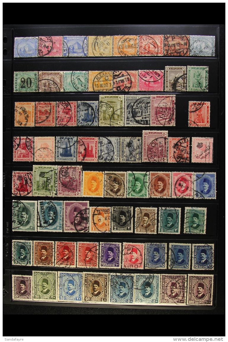 EGYPT 1879-1990 ALL DIFFERENT Fine Used Collection Presented On Stock Pages (375+ Stamps) For More Images, Please... - Otros & Sin Clasificación