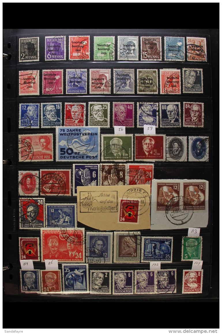 EAST GERMANY 1945-1990 ALL DIFFERENT Used Collection Presented On Stock Pages In An Album (1400+ Stamps) For More... - Altri & Non Classificati