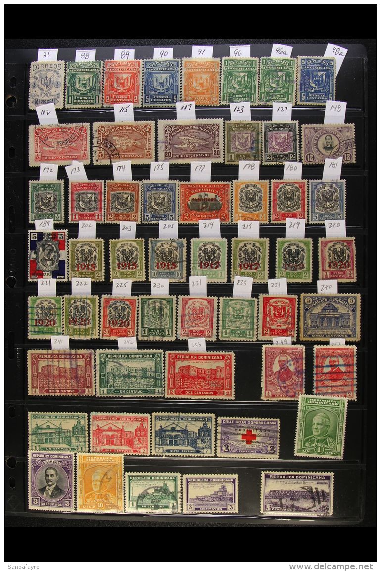 DOMINICAN REPUBLIC 1879-1984 ALL DIFFERENT Used Collection Presented On Stock Pages (350+ Stamps) For More Images,... - Other & Unclassified