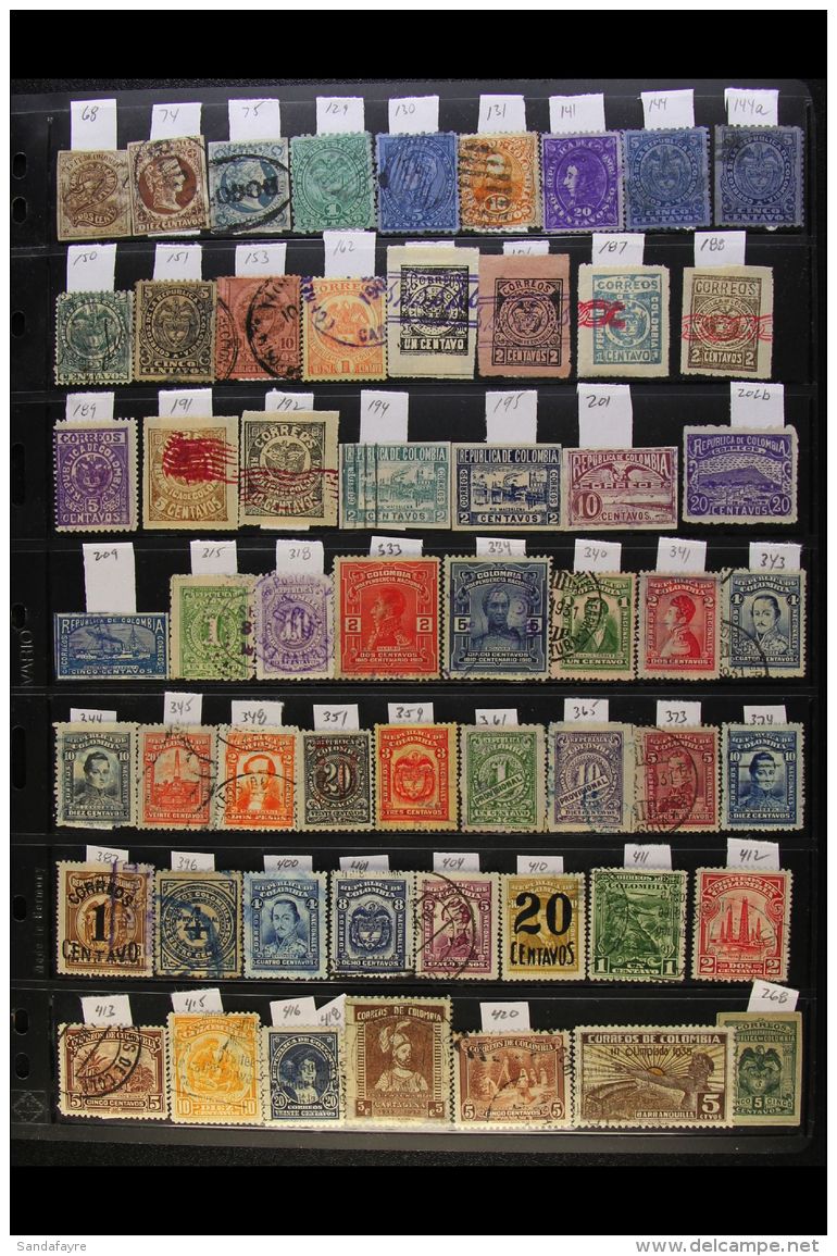 COLOMBIA 1870-1995 ALL DIFFERENT Used Collection Presented On Stock Pages (700+ Stamps) For More Images, Please... - Autres & Non Classés