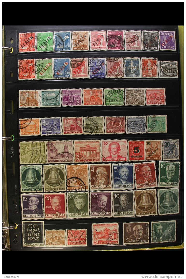 BERLIN 1948-1990 ALL DIFFERENT Fine Used Collection Presented On Stock Pages (550+ Stamps) For More Images, Please... - Other & Unclassified