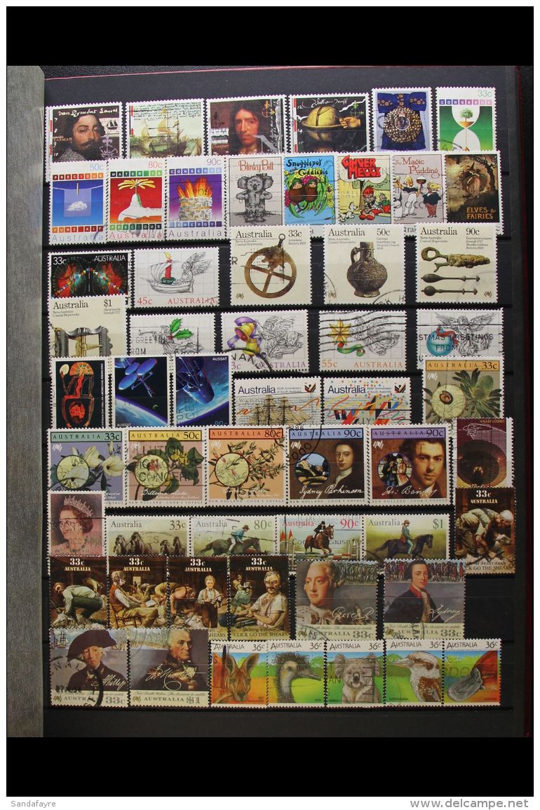 AUSTRALIA 1913-1997 ALL DIFFERENT Fine Used Collection Presented In A Pair Of Stockbooks. (1250+ Stamps) For More... - Other & Unclassified