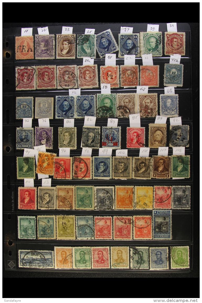 ARGENTINA 1864-1977 ALL DIFFERENT Used Collection Presented On Stock Pages (650+ Stamps) For More Images, Please... - Other & Unclassified