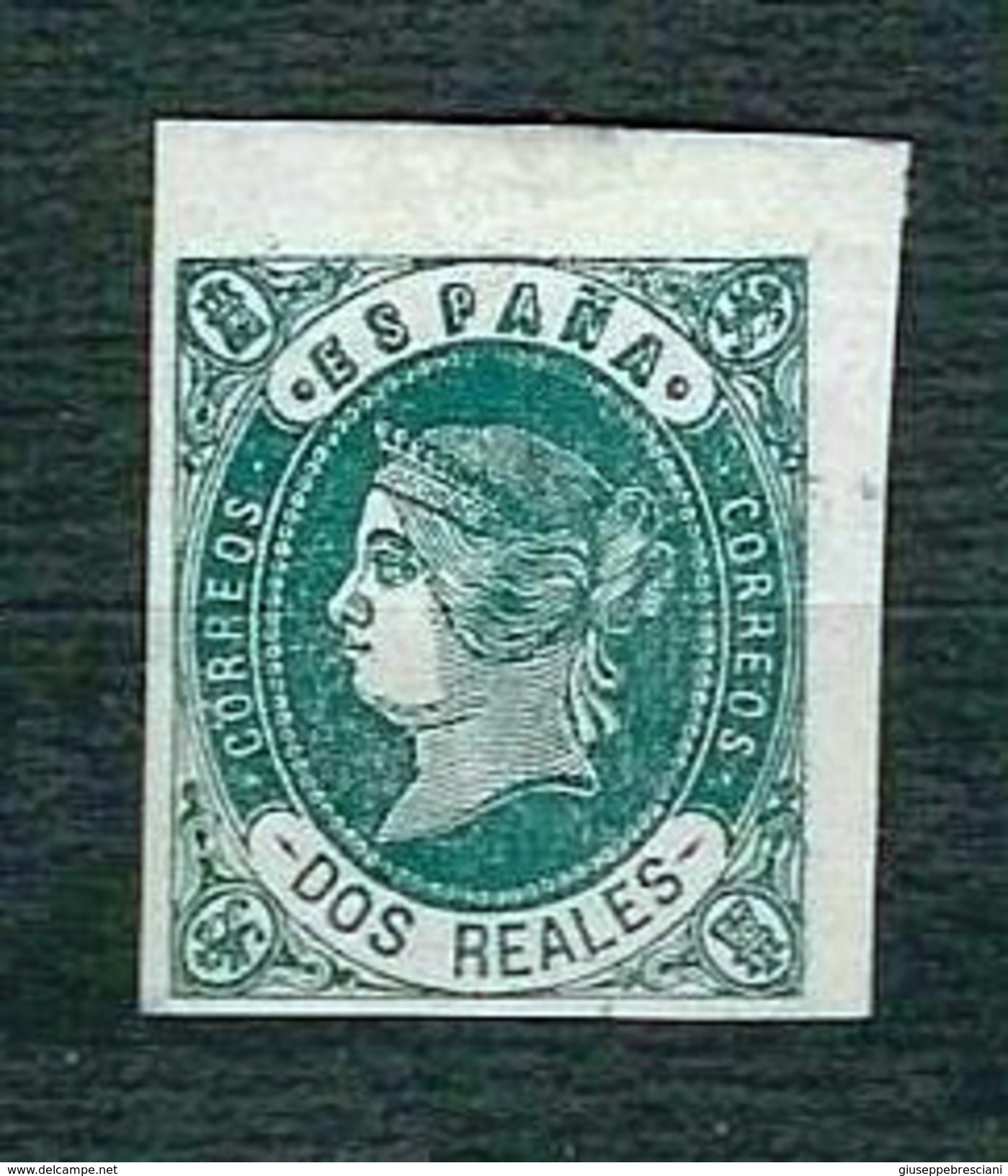 SPAGNA 1862 - Reina Isabel II - Dos Reales - MH - Yv: ES 58 - Postfris – Scharnier
