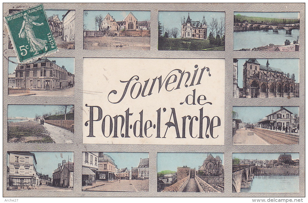CPA - 27 - PONT DE L'ARCHE - Multivue - Souvenir - Pont-de-l'Arche