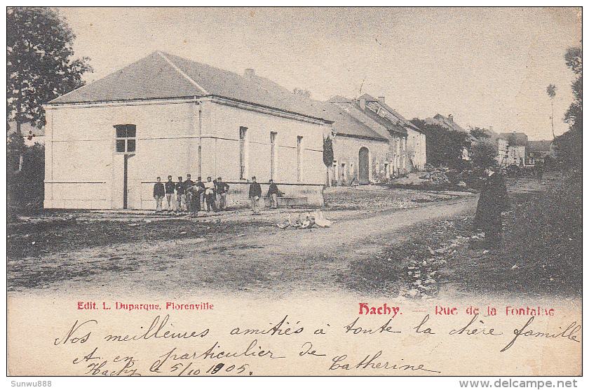 Hachy - Rue De La Fontaine (Edit. Duparque, Animée, 1905) - Virton